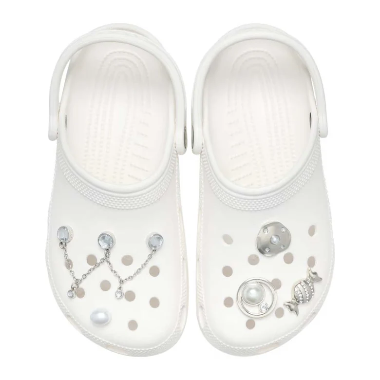 Jibbitz Silver and Pearl 5 Pack